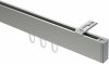 10212816-XX3912 Innenlauf Gardinenstange Deckenmontage Aluminium / Metall eckig 14x35 mm SMARTLINE (Universal) - Paxo Edelstahl-Optik / Chrom