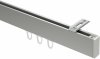 10212816-XX3932 Innenlauf Gardinenstange Deckenmontage Aluminium / Metall eckig 14x35 mm SMARTLINE (Universal) - Paxo Edelstahl-Optik / Weiß