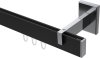 10212819-XX2812 Innenlauf Gardinenstange Aluminium / Metall eckig 14x35 mm SMARTLINE - Paxo Schwarz / Chrom