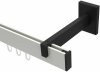 10212820-XX3228 Innenlauf Gardinenstange Aluminium / Metall eckig 14x35 mm SMARTLINE - Paxo Weiß / Schwarz (WA lang)