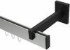 10212820-XX3928 Innenlauf Gardinenstange Aluminium / Metall eckig 14x35 mm SMARTLINE - Paxo Edelstahl-Optik / Schwarz (WA lang)