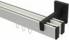 10212821-XX3228 Innenlauf Gardinenstange Aluminium / Metall eckig 14x35 mm 2-läufig SMARTLINE - Paxo Weiß / Schwarz