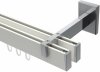 10212822-XX3212 Innenlauf Gardinenstange Aluminium / Metall eckig 14x35 mm 2-läufig SMARTLINE - Paxo Weiß / Chrom (WA lang)