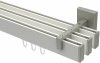 10212823-XX3239 Innenlauf Gardinenstange Aluminium / Metall eckig 14x35 mm 3-läufig SMARTLINE - Paxo Weiß / Edelstahl-Optik