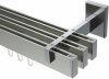 10212824-XX3912 Innenlauf Gardinenstange Aluminium / Metall eckig 14x35 mm 3-läufig SMARTLINE - Paxo Edelstahl-Optik / Chrom (WA lang)