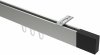 10212916-XX3928 Innenlauf Gardinenstange Deckenmontage Aluminium / Metall eckig 14x35 mm SMARTLINE (Universal) - Lox Edelstahl-Optik / Schwarz