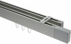 10212917-XX3912 Innenlauf Gardinenstange Deckenmontage Aluminium / Metall eckig 14x35 mm 2-läufig SMARTLINE (Universal) - Lox Edelstahl-Optik / Chrom