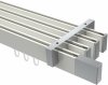 10212918-XX3212 Innenlauf Gardinenstange Deckenmontage Aluminium / Metall eckig 14x35 mm 4-läufig SMARTLINE - Lox Weiß / Chrom