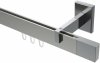 10212919-XX3912 Innenlauf Gardinenstange Aluminium / Metall eckig 14x35 mm SMARTLINE - Lox Edelstahl-Optik / Chrom