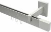 10212919-XX3932 Innenlauf Gardinenstange Aluminium / Metall eckig 14x35 mm SMARTLINE - Lox Edelstahl-Optik / Weiß