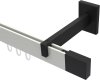 10212920-XX3228 Innenlauf Gardinenstange Aluminium / Metall eckig 14x35 mm SMARTLINE - Lox Weiß / Schwarz (WA lang)