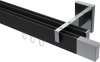 10212921-XX2812 Innenlauf Gardinenstange Aluminium / Metall eckig 14x35 mm 2-läufig SMARTLINE - Lox Schwarz / Chrom