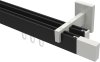 10212921-XX2832 Innenlauf Gardinenstange Aluminium / Metall eckig 14x35 mm 2-läufig SMARTLINE - Lox Schwarz / Weiß