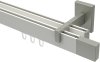 10212921-XX3239 Innenlauf Gardinenstange Aluminium / Metall eckig 14x35 mm 2-läufig SMARTLINE - Lox Weiß / Edelstahl-Optik