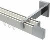 10212922-XX3212 Innenlauf Gardinenstange Aluminium / Metall eckig 14x35 mm 2-läufig SMARTLINE - Lox Weiß / Chrom (WA lang)