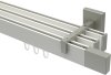 10212923-XX3239 Innenlauf Gardinenstange Aluminium / Metall eckig 14x35 mm 3-läufig SMARTLINE - Lox Weiß / Edelstahl-Optik