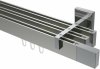 10212923-XX3912 Innenlauf Gardinenstange Aluminium / Metall eckig 14x35 mm 3-läufig SMARTLINE - Lox Edelstahl-Optik / Chrom