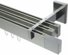 10212924-XX3912 Innenlauf Gardinenstange Aluminium / Metall eckig 14x35 mm 3-läufig SMARTLINE - Lox Edelstahl-Optik / Chrom (WA lang)