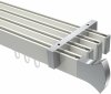 10213018-XX3212 Innenlauf Gardinenstange Deckenmontage Aluminium / Metall eckig 14x35 mm 4-läufig SMARTLINE - Conex Weiß / Chrom