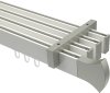 10213018-XX3239 Innenlauf Gardinenstange Deckenmontage Aluminium / Metall eckig 14x35 mm 4-läufig SMARTLINE - Conex Weiß / Edelstahl-Optik