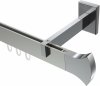 10213020-XX3912 Innenlauf Gardinenstange Aluminium / Metall eckig 14x35 mm SMARTLINE - Conex Edelstahl-Optik / Chrom (WA lang)