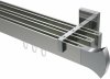 10213023-XX3912 Innenlauf Gardinenstange Aluminium / Metall eckig 14x35 mm 3-läufig SMARTLINE - Conex Edelstahl-Optik / Chrom