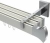 10213024-XX3212 Innenlauf Gardinenstange Aluminium / Metall eckig 14x35 mm 3-läufig SMARTLINE - Conex Weiß / Chrom (WA lang)