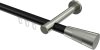 10213325-XX2939 Innenlauf Gardinenstange Aluminium / Metall 20 mm Ø PRESTIGE - Tanara Schwarz / Edelstahl-Optik