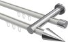 10213712-XX3212 Innenlauf Gardinenstange Aluminium / Metall 20 mm Ø 2-läufig PLATON - Savio Weiß / Chrom