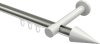 10213725-XX3932 Innenlauf Gardinenstange Aluminium / Metall 20 mm Ø PRESTIGE - Savio Edelstahl-Optik / Weiß