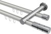 10213812-XX3212 Innenlauf Gardinenstange Aluminium / Metall 20 mm Ø 2-läufig PLATON - Elanto Weiß / Chrom