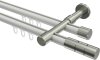 10213826-XX3239 Innenlauf Gardinenstange Aluminium / Metall 20 mm Ø 2-läufig PRESTIGE - Elanto Weiß / Edelstahl-Optik