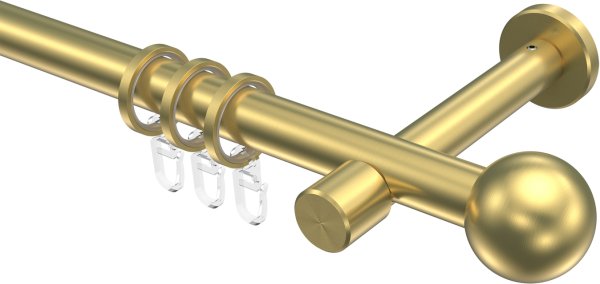 Gardinenstange Messing-Optik 20 mm Ø PRESTIGE - Luino 100 cm
