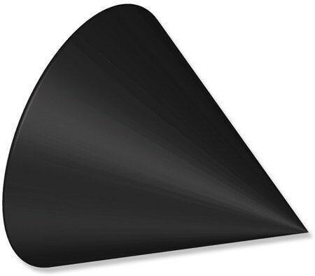 Endstücke Cone (Kegel) Schwarz für Gardinenstangen ausziehbar 16/13 mm Ø (2 Stück) 