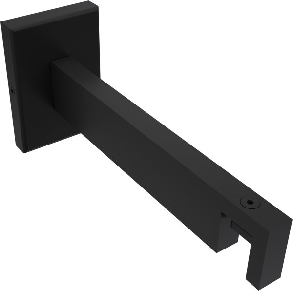 Träger Smartline Schwarz 1-läufig 13,5 cm für Innenlaufstangen 14x35 mm 