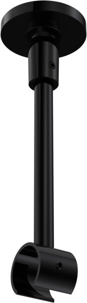 Deckenträger Sonette Schwarz 1-läufig 13 cm für Innenlaufstangen 20 mm Ø 