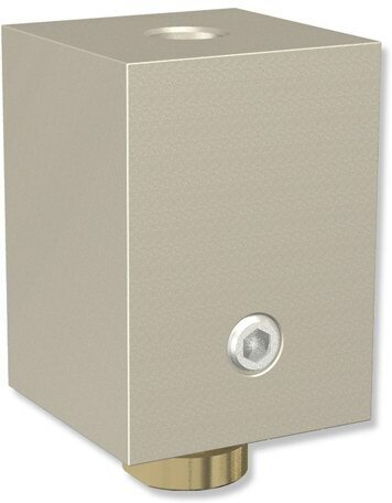 Deckenträger Quadline Satin-Silber 1-läufig 2,5 cm für eckige Innenlaufstangen (2 Stück) 