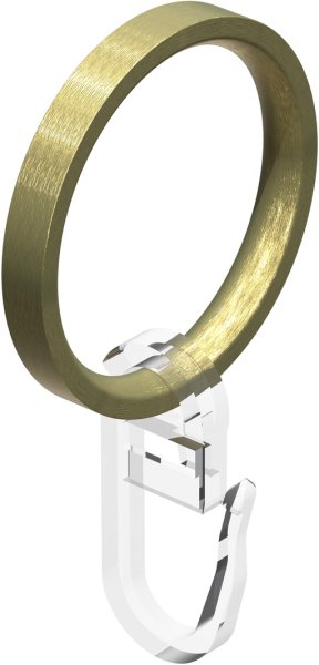 Ringe (Flachringe) Messing-Optik Typ B20 für Gardinenstangen 20 mm Ø 10 Stück