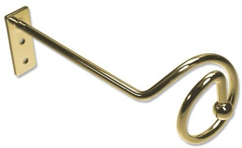 Drapierhaken 14 cm Messing-farbig (1 Paar) 