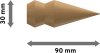 Endstücke Doman (Doppelkegel) Buche lackiert für Gardinenstangen 16 mm Ø (2 Stück) 