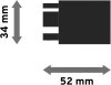 Endstücke Lox (Quader) Chrom für Innenlaufstangen 14x35 mm (2 Stück) 