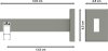 Innenlauf Gardinenstange Aluminium / Metall eckig 14x35 mm SMARTLINE - Conex Weiß / Edelstahl-Optik (WA lang) 100 cm