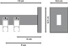 Innenlauf Gardinenstange Aluminium / Metall eckig 14x35 mm 2-läufig SMARTLINE - Lox Schwarz / Chrom 100 cm