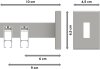 Innenlauf Gardinenstange Aluminium / Metall eckig 14x35 mm 2-läufig SMARTLINE - Lox Edelstahl-Optik / Weiß 100 cm