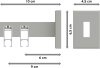 Innenlauf Gardinenstange Aluminium / Metall eckig 14x35 mm 2-läufig SMARTLINE - Lox Schwarz / Weiß 100 cm