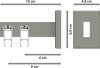 Innenlauf Gardinenstange Aluminium / Metall eckig 14x35 mm 2-läufig SMARTLINE - Lox Weiß / Edelstahl-Optik 100 cm