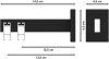 Innenlauf Gardinenstange Aluminium / Metall eckig 14x35 mm 2-läufig SMARTLINE - Paxo Edelstahl-Optik / Schwarz (WA lang) 100 cm