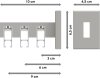 Innenlauf Gardinenstange Aluminium / Metall eckig 14x35 mm 3-läufig SMARTLINE - Lox Edelstahl-Optik / Weiß 100 cm