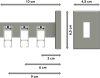 Innenlauf Gardinenstange Aluminium / Metall eckig 14x35 mm 3-läufig SMARTLINE - Paxo Weiß / Edelstahl-Optik 100 cm