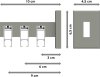 Innenlauf Gardinenstange Aluminium / Metall eckig 14x35 mm 3-läufig SMARTLINE - Lox Weiß / Edelstahl-Optik 100 cm